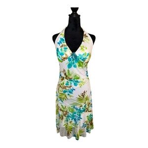 Y2K Ruby Rox Halter V-Neck floral dress size‎ Large